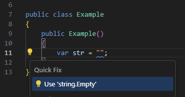 ReSharper: Fix empty string style
