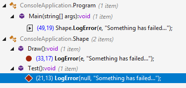 ReSharper：查找结果窗口中的断点和跟踪点