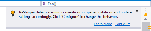 ReSharper：命名规则自动检测通知