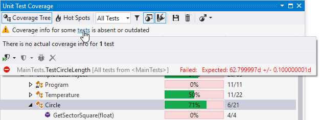 dotCover: Outdated coverage info dotCover: Outdated coverage info