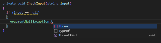 Applying postfix template for null-check