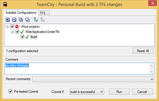 TeamCity&nbsp;Add-in: personal build details