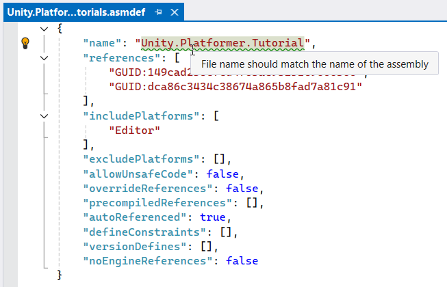 Unity asmdef files support