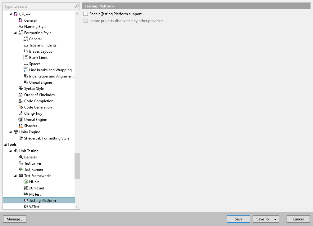 dotCover options: Tools | Unit Testing | Test Frameworks | Testing Platform dotCover options: Tools | Unit Testing | Test Frameworks | Testing Platform
