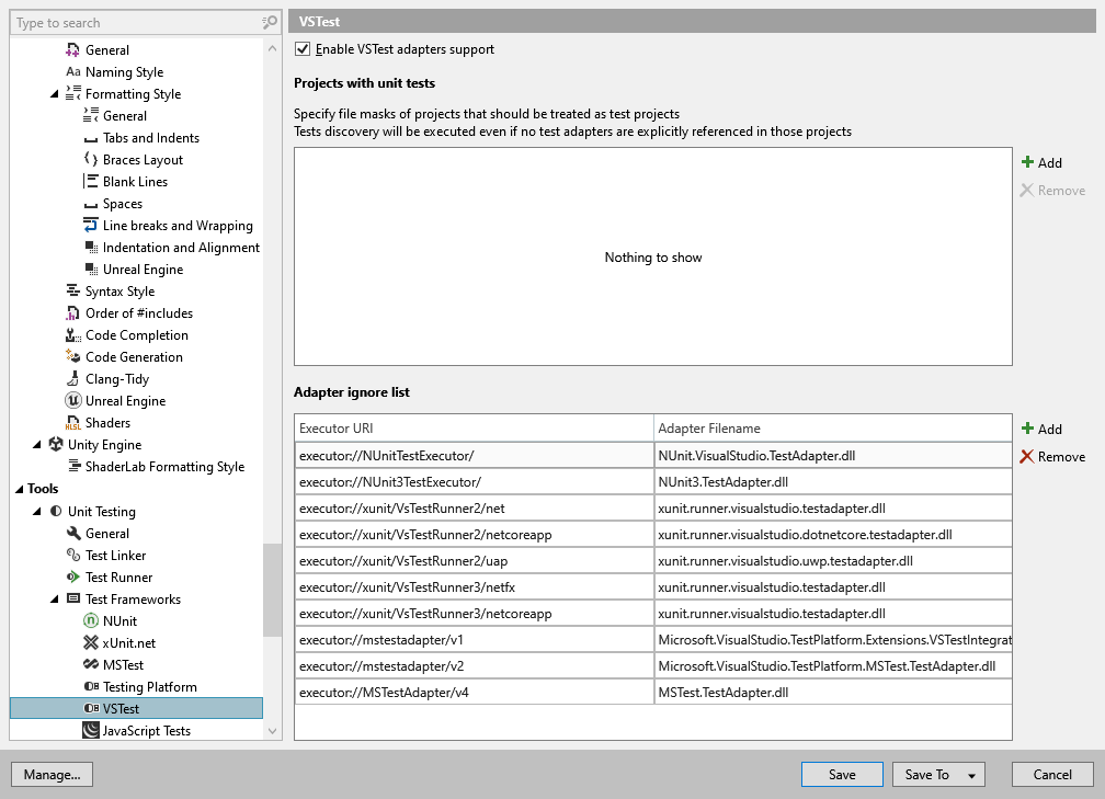 dotCover options: Tools | Unit Testing | Test Frameworks | VSTest dotCover options: Tools | Unit Testing | Test Frameworks | VSTest