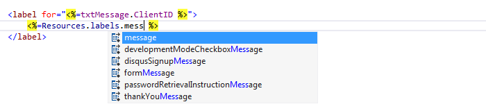 ReSharper: Code completion in ASP.NET ReSharper: Code completion in ASP.NET