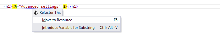 ReSharper: Move to resource refactoring in ASP.NET ReSharper: Move to resource refactoring in ASP.NET