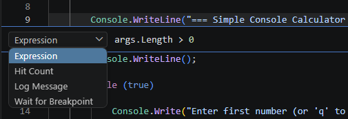 ReSharper: Setting a conditional breakpoint ReSharper: Setting a conditional breakpoint