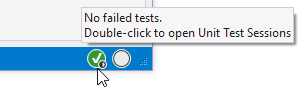 Visual Studio 状态栏上的测试状态 Visual Studio 状态栏上的测试状态