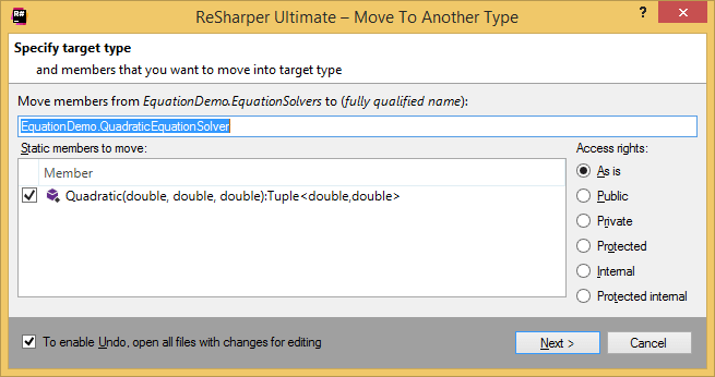 使用 ReSharper 实现模块化