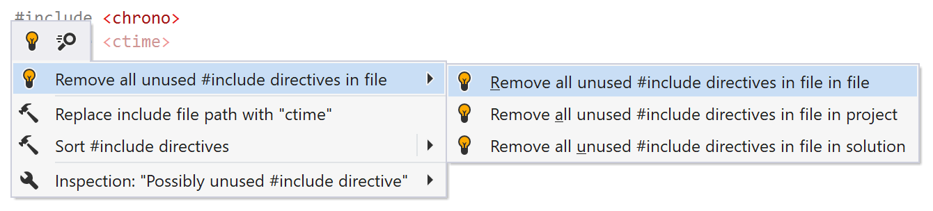 Removing unused #include directives Removing unused #include directives