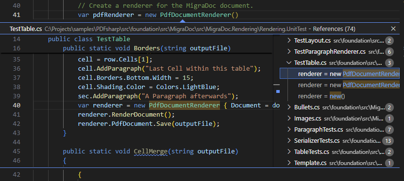 ReSharper: Find usages in C# ReSharper: Find usages in C#