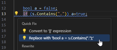 ReSharper: Apply quick fixes with Alt+Enter ReSharper: Apply quick fixes with Alt+Enter