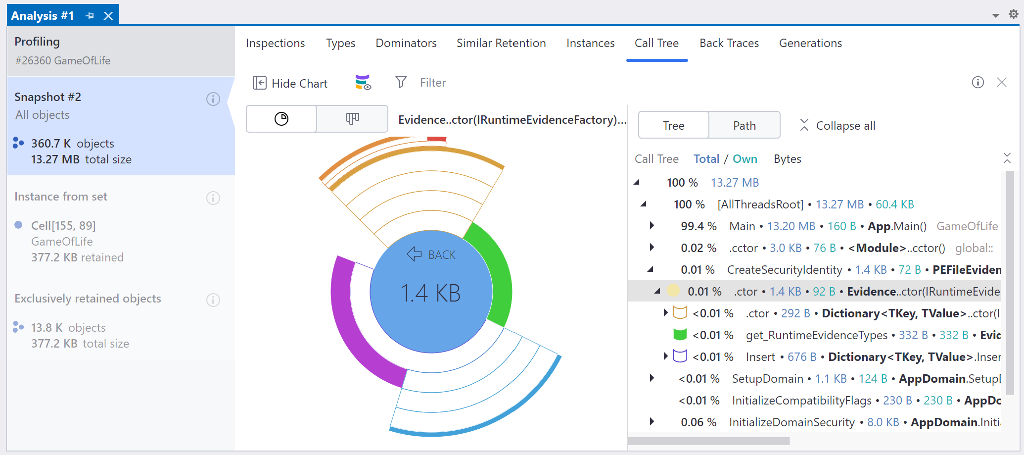 Visual Studio 中的 dotMemory Visual Studio 中的 dotMemory
