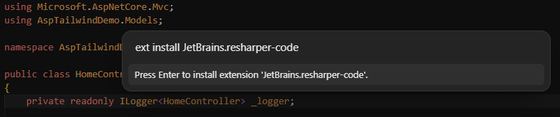 Install ReSharper in Devin Desktop from the command palette Install ReSharper in Devin Desktop from the command palette