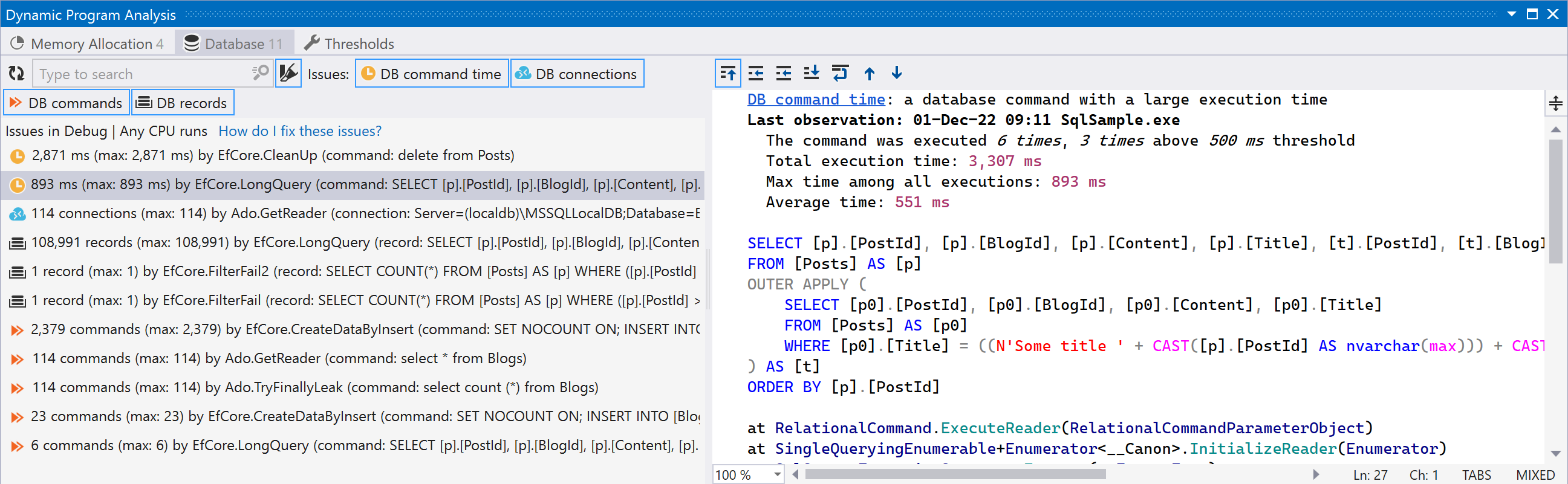 DPA database issues DPA database issues