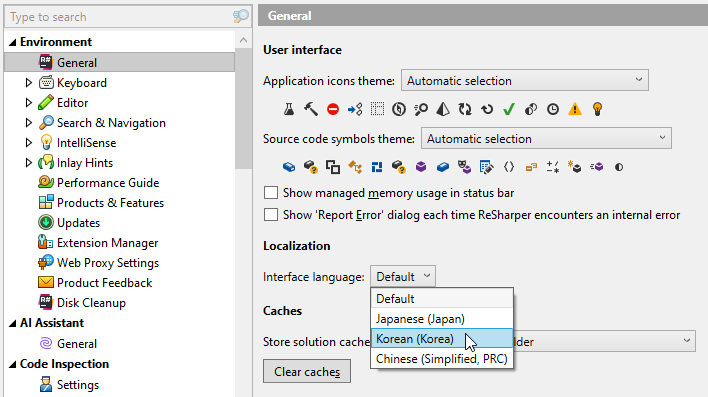 ReSharper: Changing UI language ReSharper: Changing UI language