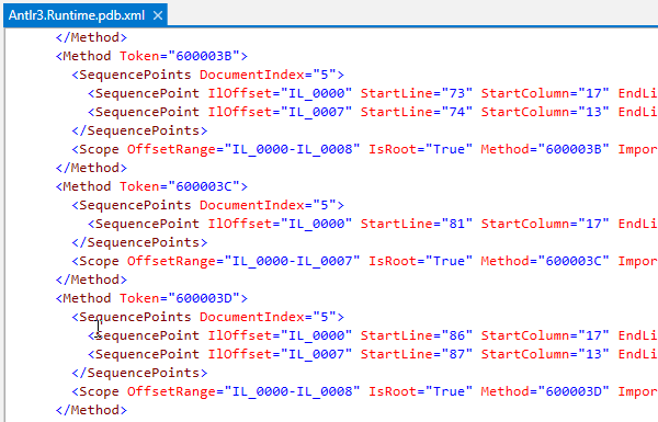 ReSharper: PDB contents displayed as an XML file ReSharper: PDB contents displayed as an XML file