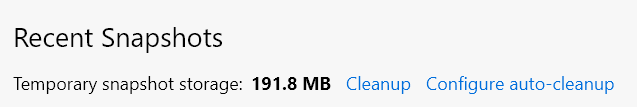 Storage size Storage size