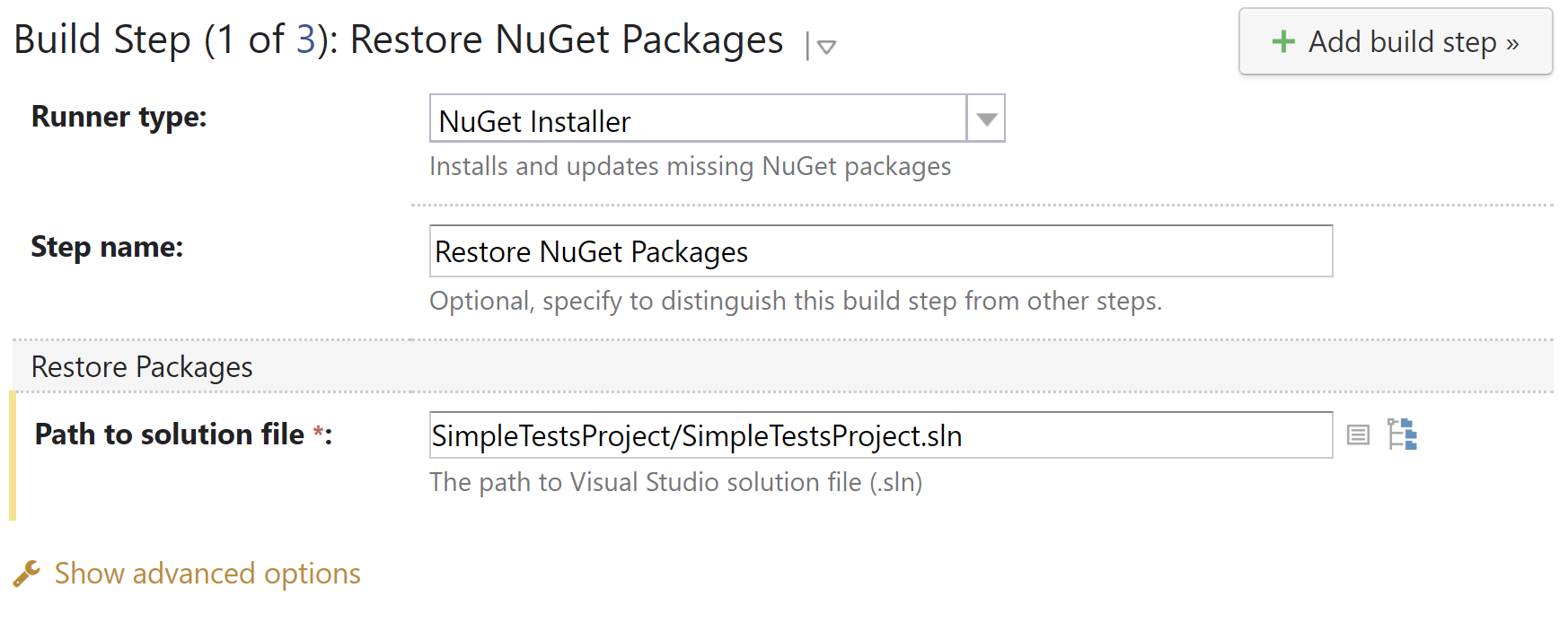 TeamCity. NuGet 安装程序步骤 TeamCity. NuGet 安装程序步骤