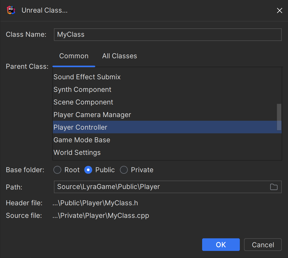 New Unreal Class New Unreal Class