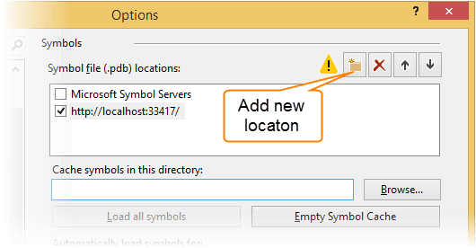 Debugging symbols options in Visual Studio Debugging symbols options in Visual Studio