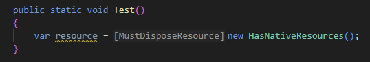 ReSharper for Visual Studio Code Inlay hints: MustDisposeResourceAttribute ReSharper for Visual Studio Code Inlay hints: MustDisposeResourceAttribute