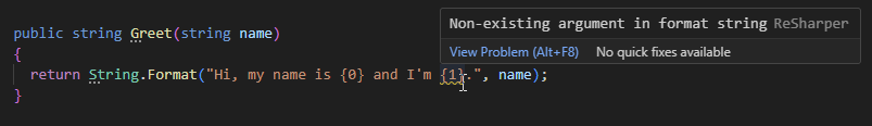 Warning for missing arguments in string formatting methods Warning for missing arguments in string formatting methods