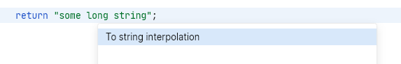 JetBrains Fleet: Converting simple string to string interpolation JetBrains Fleet: Converting simple string to string interpolation