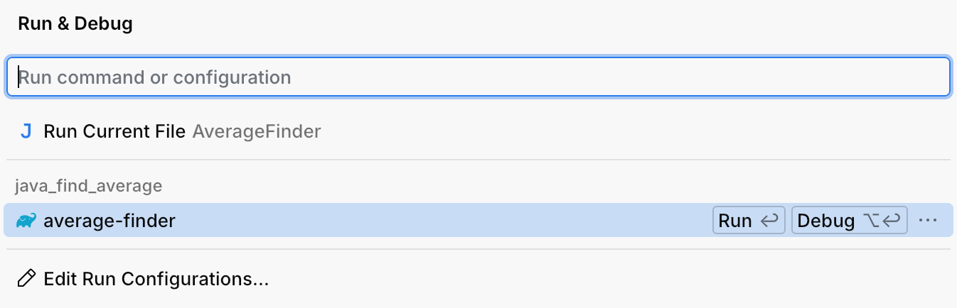 Starting the app in debug mode from the Run and Debug popup