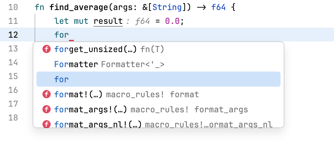 Live templates expanding into code constructs in the editor