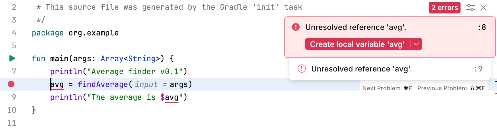Apply the main quick-fix