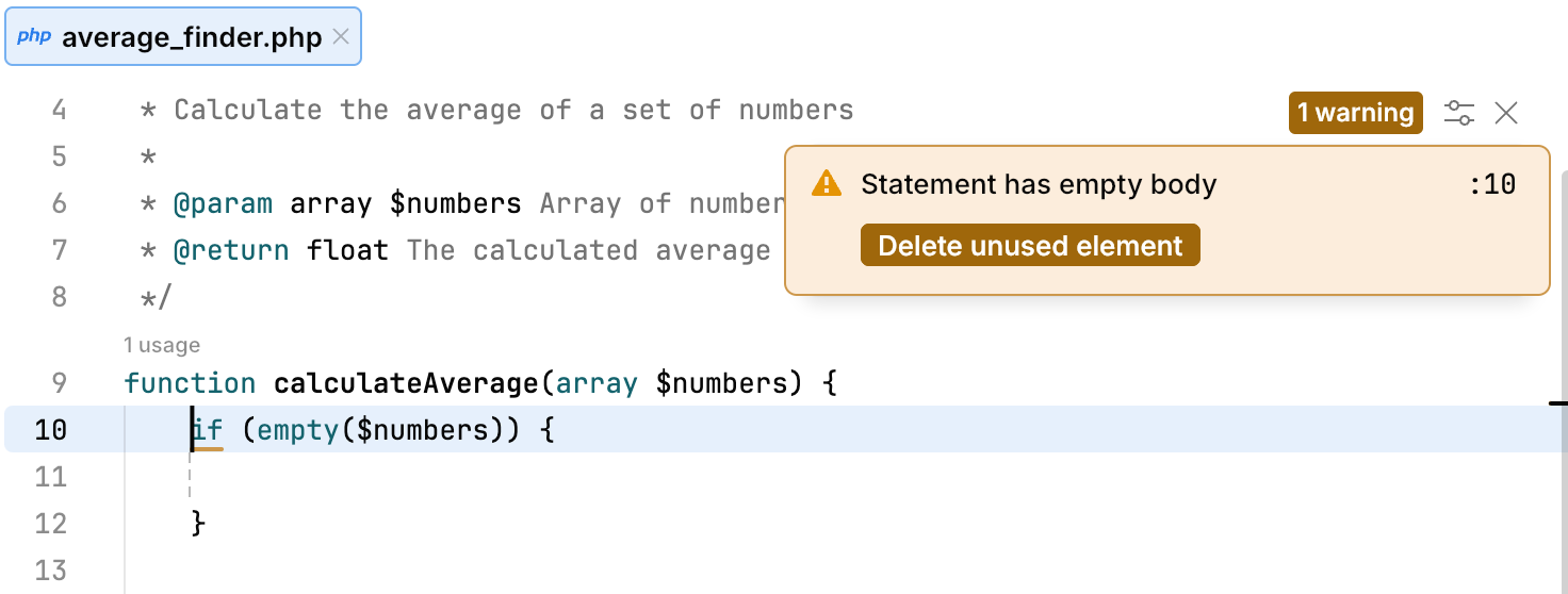 Apply the main quick-fix