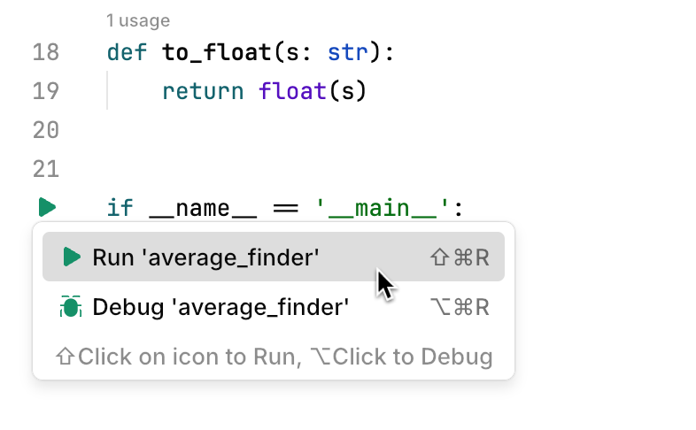 Running a script using a gutter icon Running a script using a gutter icon
