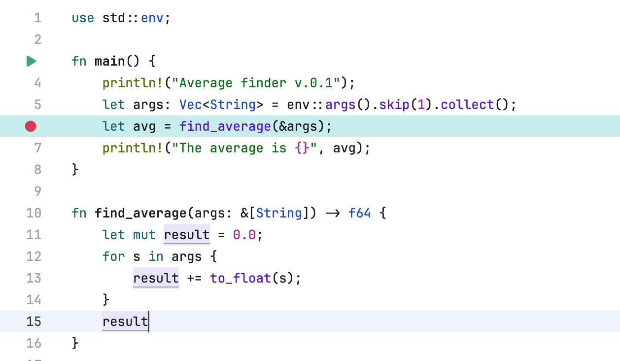 Set a breakpoint Set a breakpoint