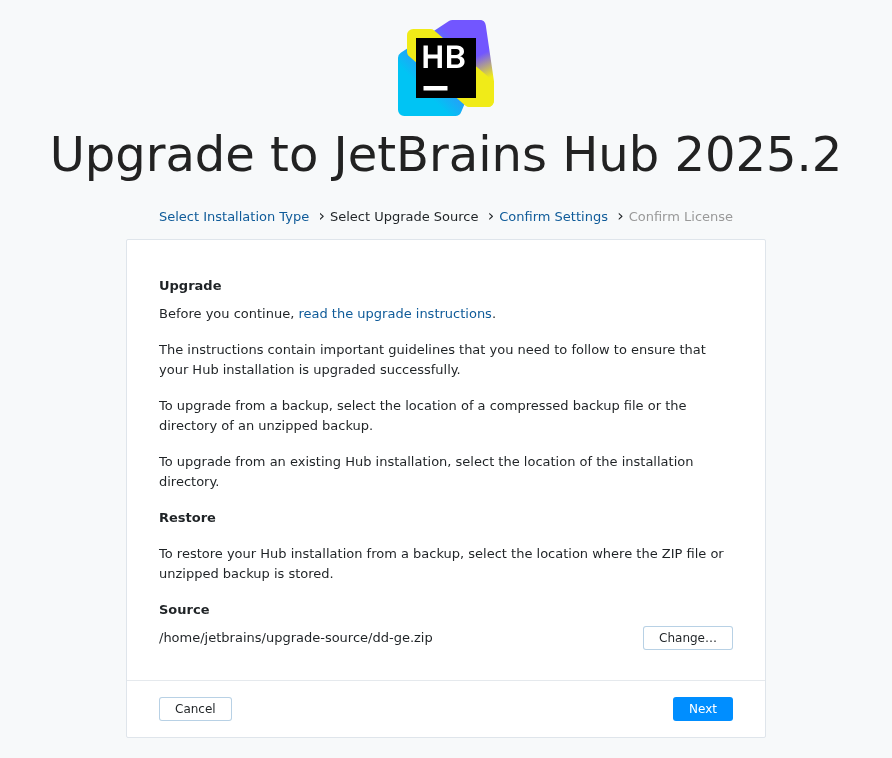 Upgrade Hub - Source Upgrade Hub - Source