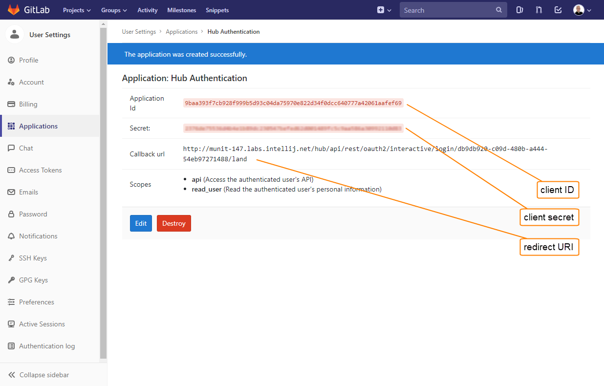 Gitlab auth registration Gitlab auth registration