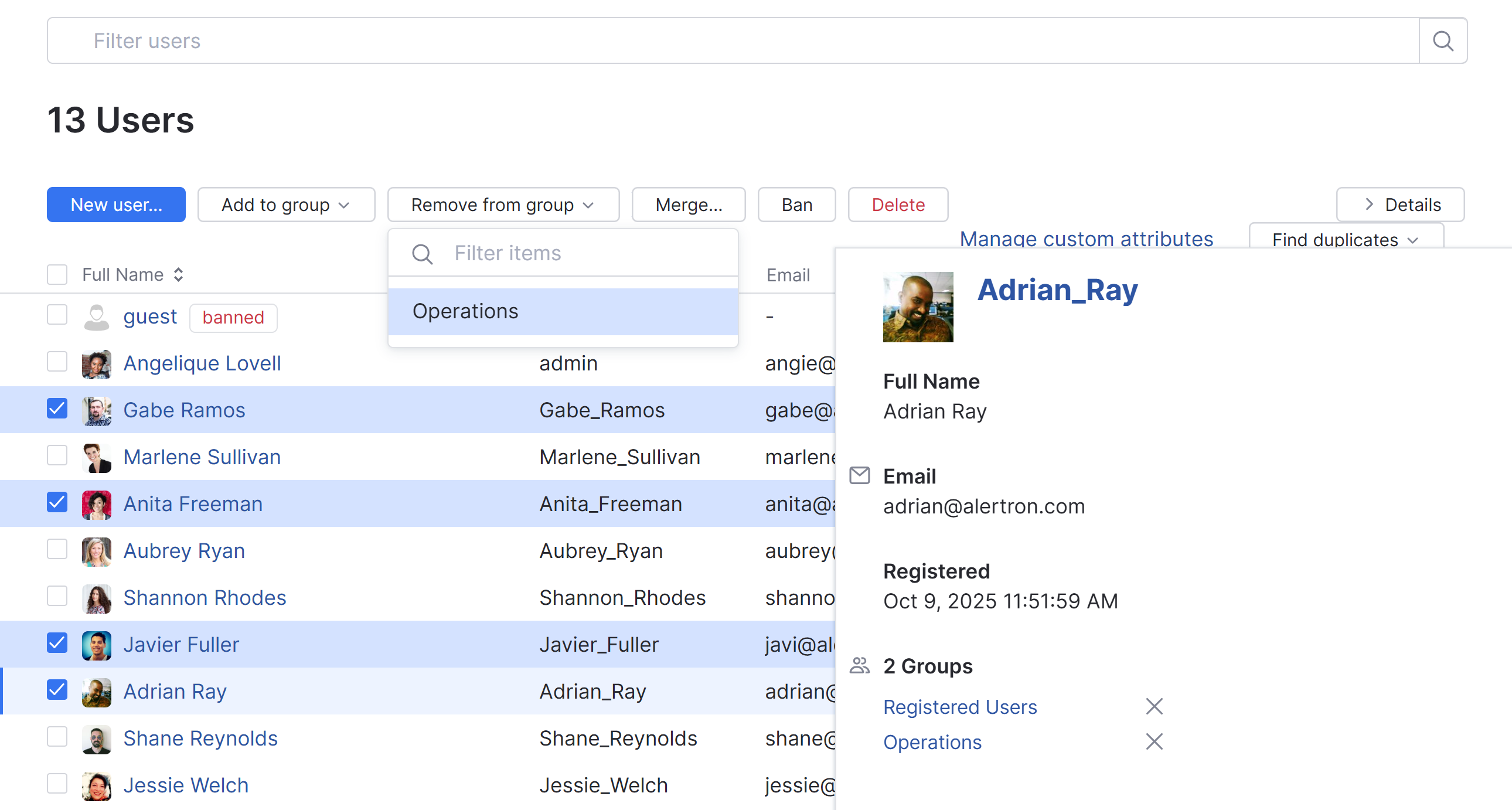 Remove multiple users from group Remove multiple users from group
