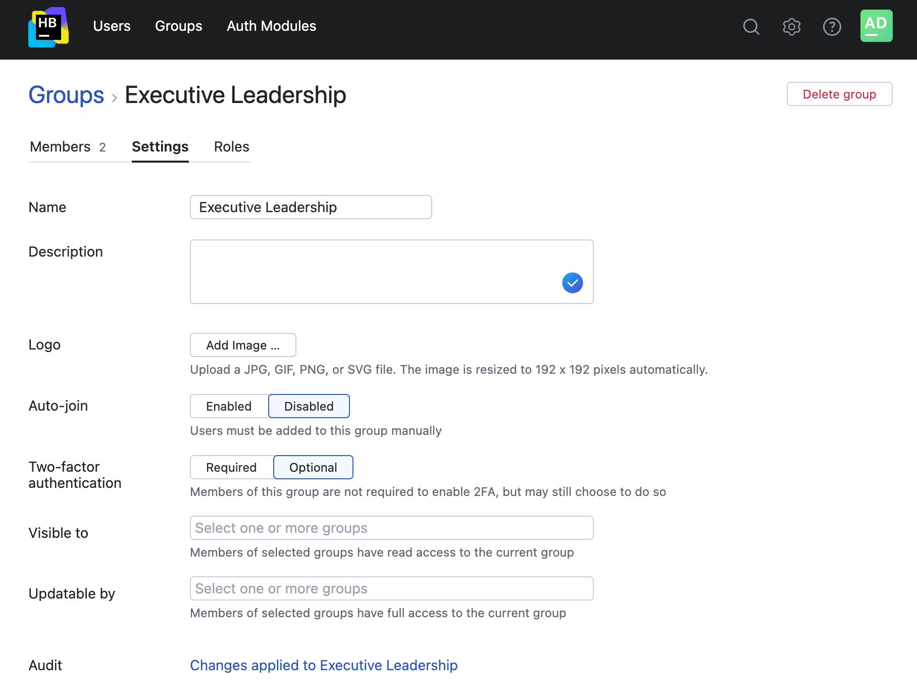 basic group settings basic group settings