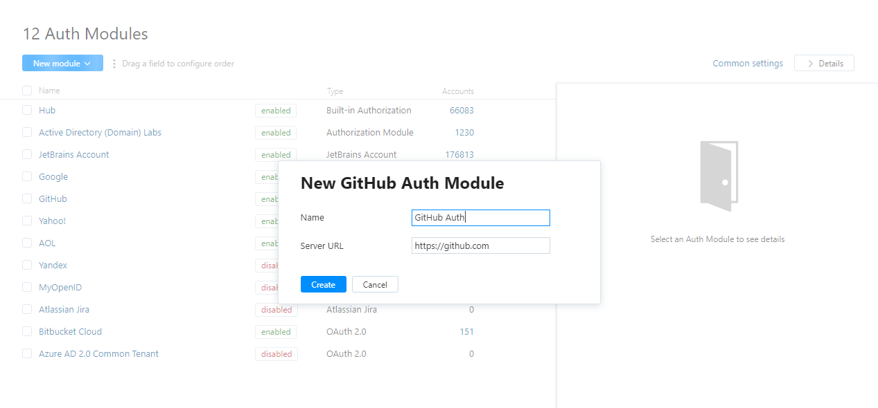 New GitHub authentication module. New GitHub authentication module.