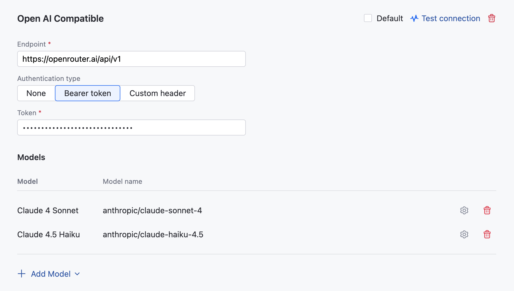 Configure OpenAI Compatible Configure OpenAI Compatible