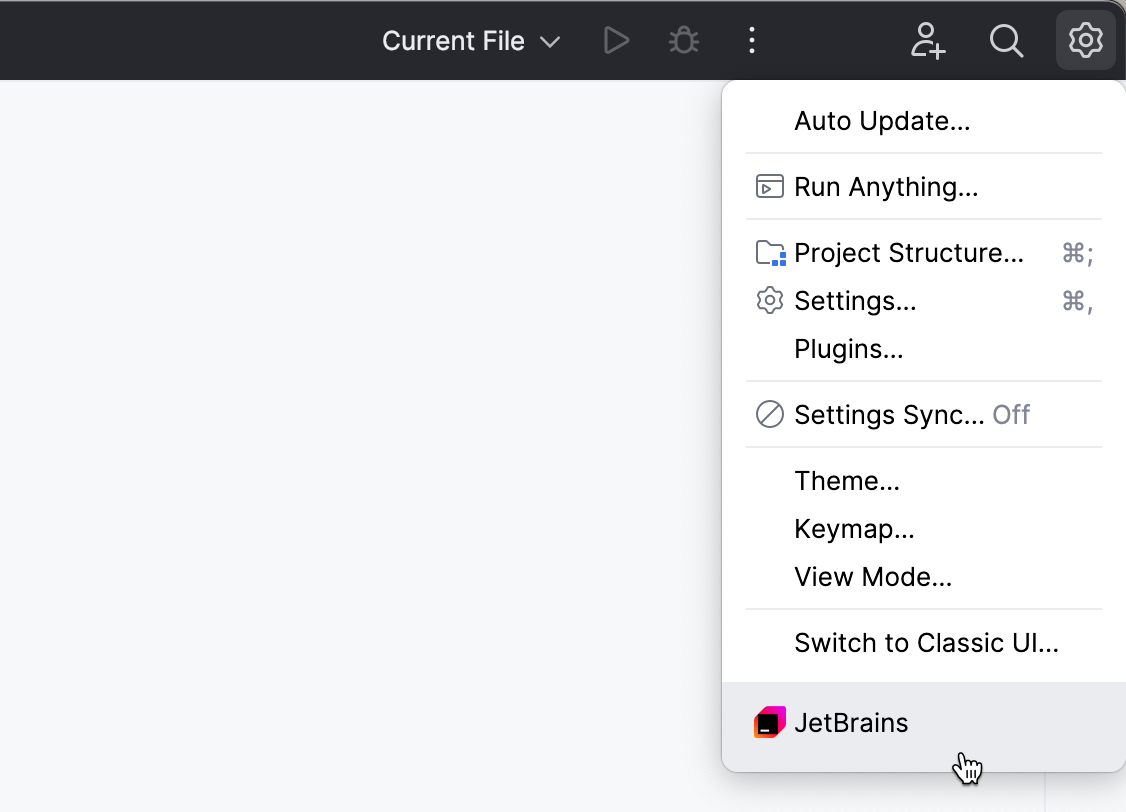 The IDE managed by IDE Services Cloud