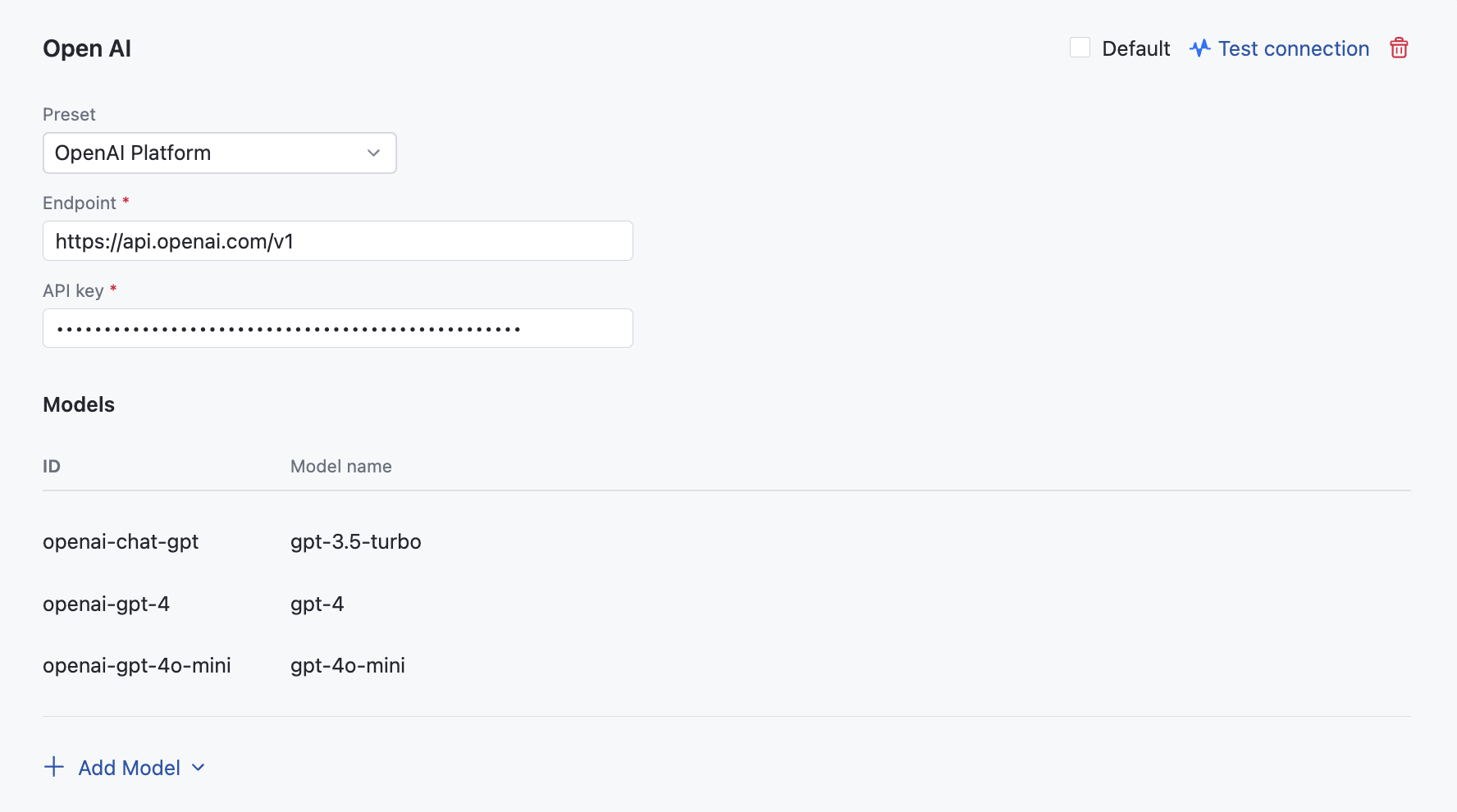 Configure OpenAI Platform Configure OpenAI Platform