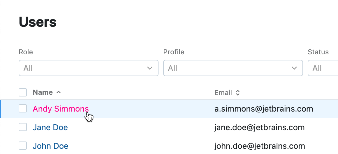 Edit user details Edit user details