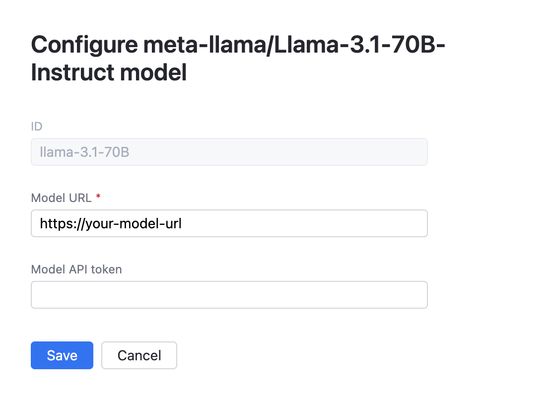 Configure the Llama model Configure the Llama model