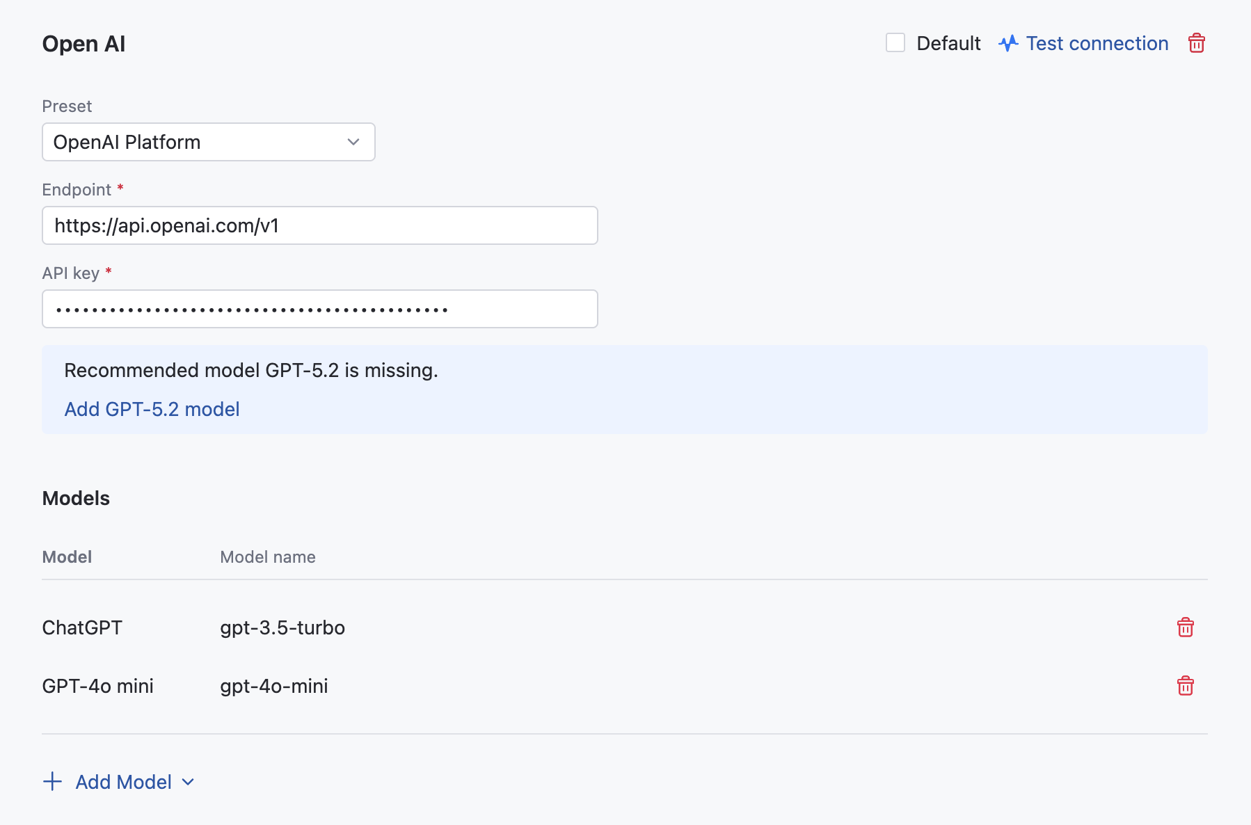 Configure OpenAI Platform Configure OpenAI Platform