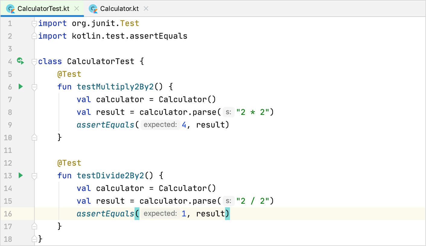 Creating a new test Creating a new test
