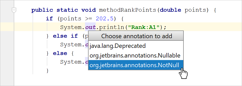 Adding a new external annotation Adding a new external annotation