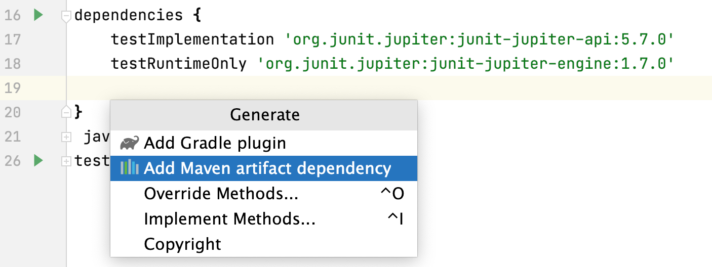 Add Maven artifact dependency Add Maven artifact dependency