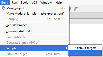 Ant build run Ant build run